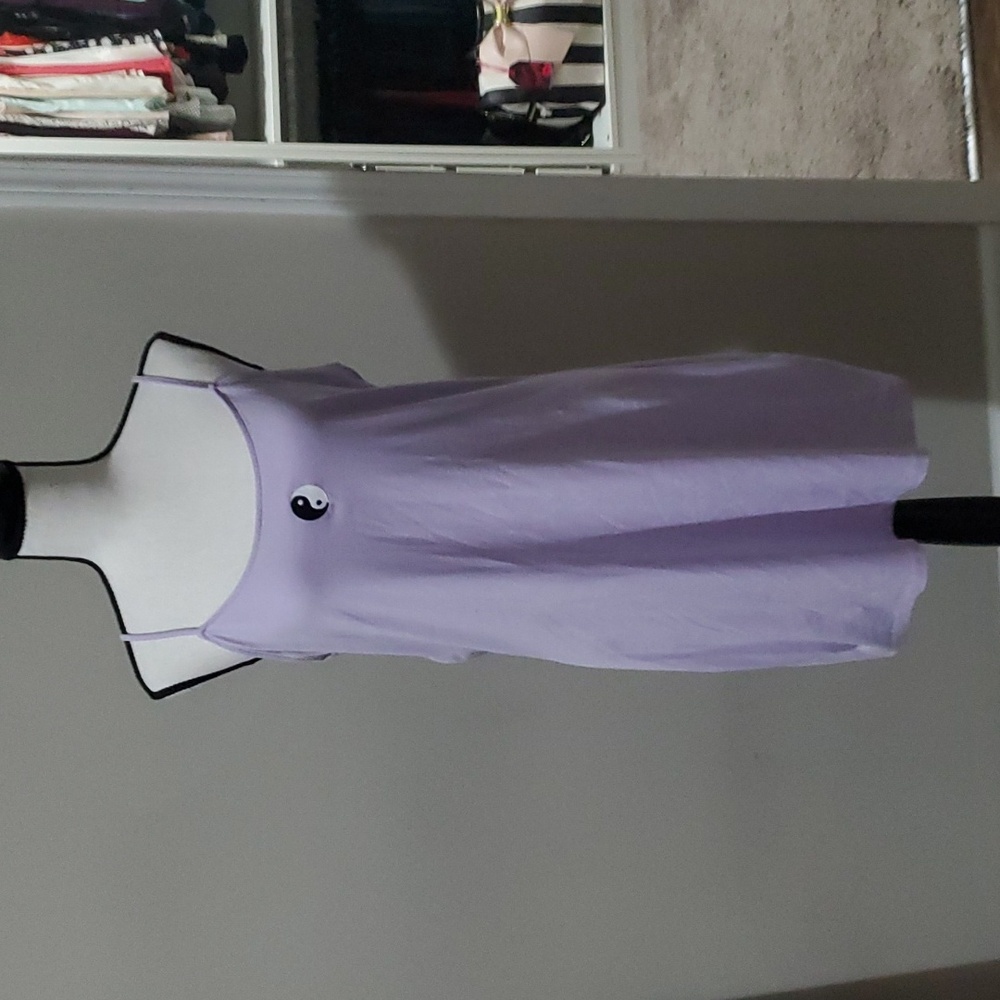SO purple ying yang tie back dress in sz XL